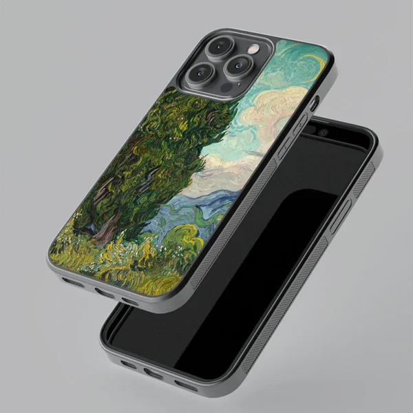 Cypresses – Van Gogh Glass Case - Image 2