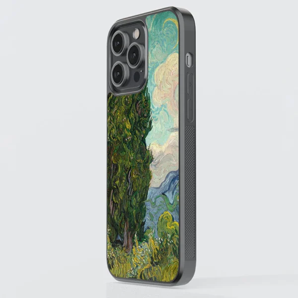 Cypresses – Van Gogh Glass Case - Image 3